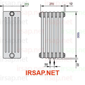 Радиатор IRSAP Tesi 61000/6 T50 CL 01